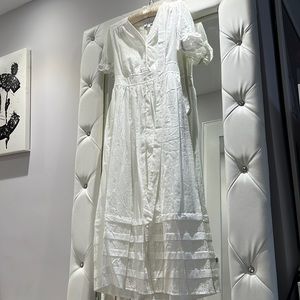 100 Cotton white dress